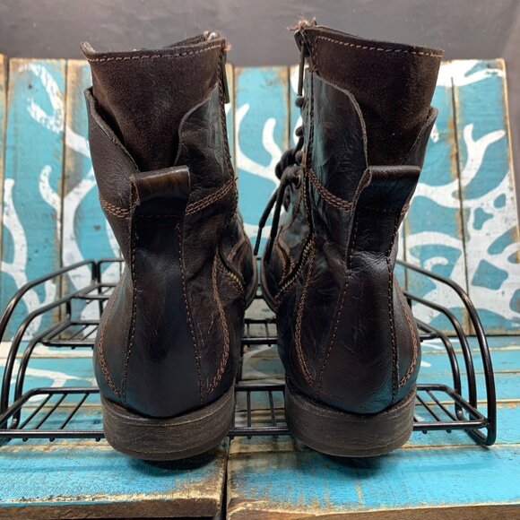 VTG GBX Mens Boots Sz 12 Brown Leather Cap Toe Lace Up main image 10